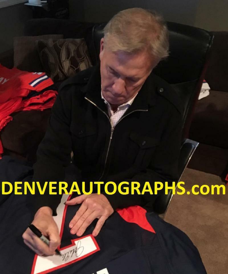 John Elway Autographed Denver Broncos Custom Blue Jersey (BAS)