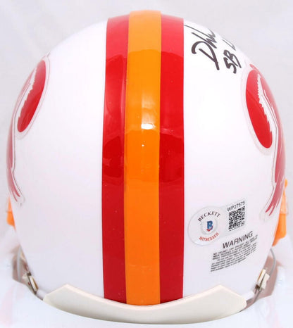 Devin White Signed Tampa Bay Buccaneers Throwback Mini Helmet SB Champs