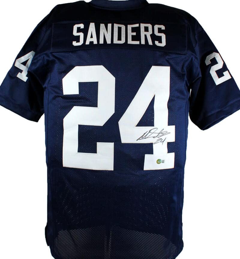 Miles Sanders Signed Blue Custom College Style Football Jersey