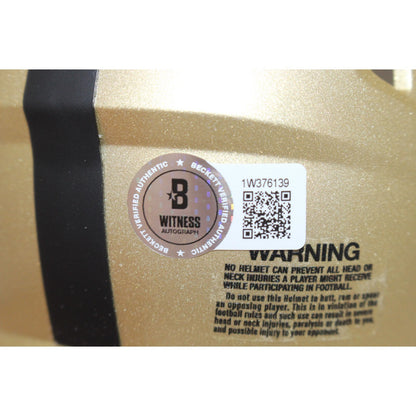 Aidan O'Connell Signed Purdue Boilermakers Gold Mini Helmet (BAS)
