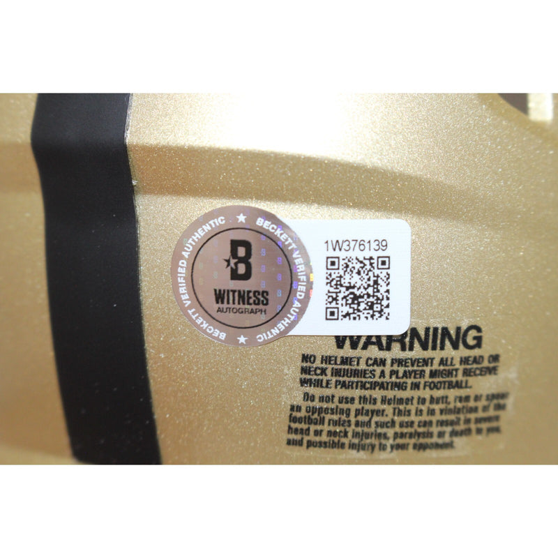 Aidan O'Connell Signed Purdue Boilermakers Gold Mini Helmet (BAS)