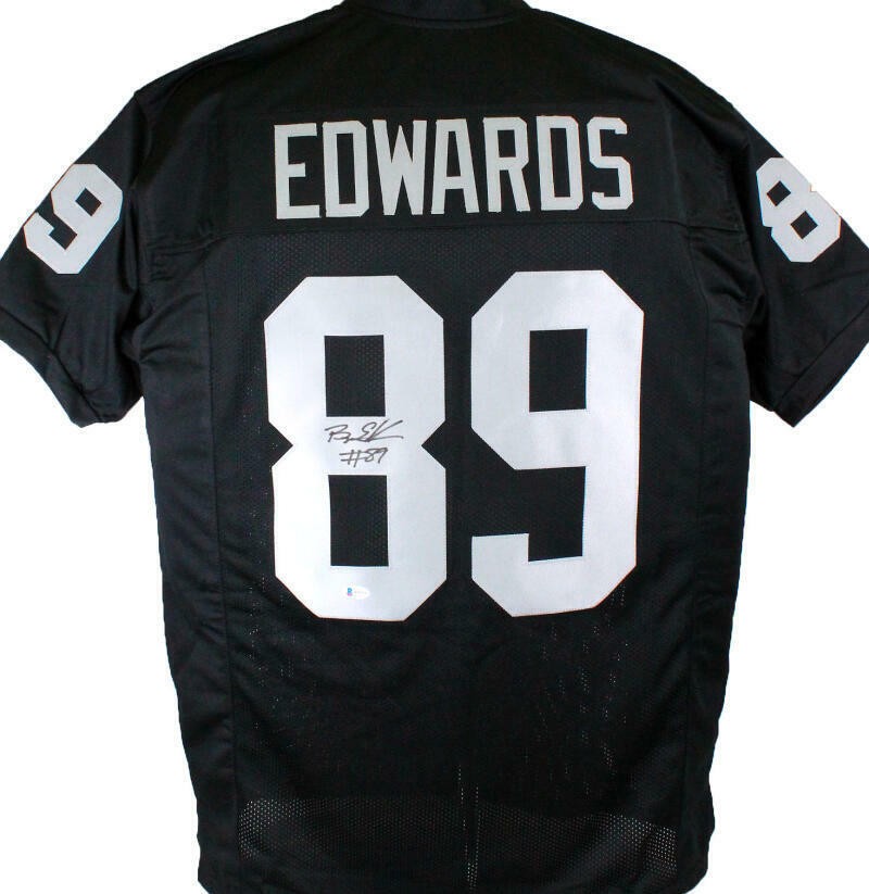 Bryan Edwards Signed Black Custom Football Jersey