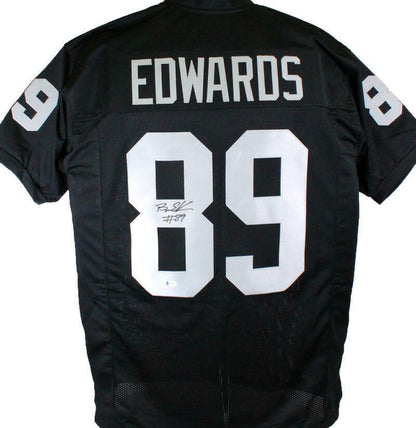 Bryan Edwards Signed Black Custom Football Jersey