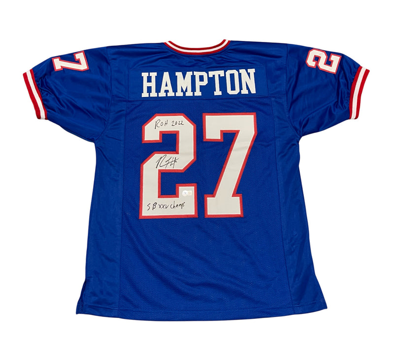 Rodney Hampton Signed New York Giants Custom Jersey (SB ROH)
