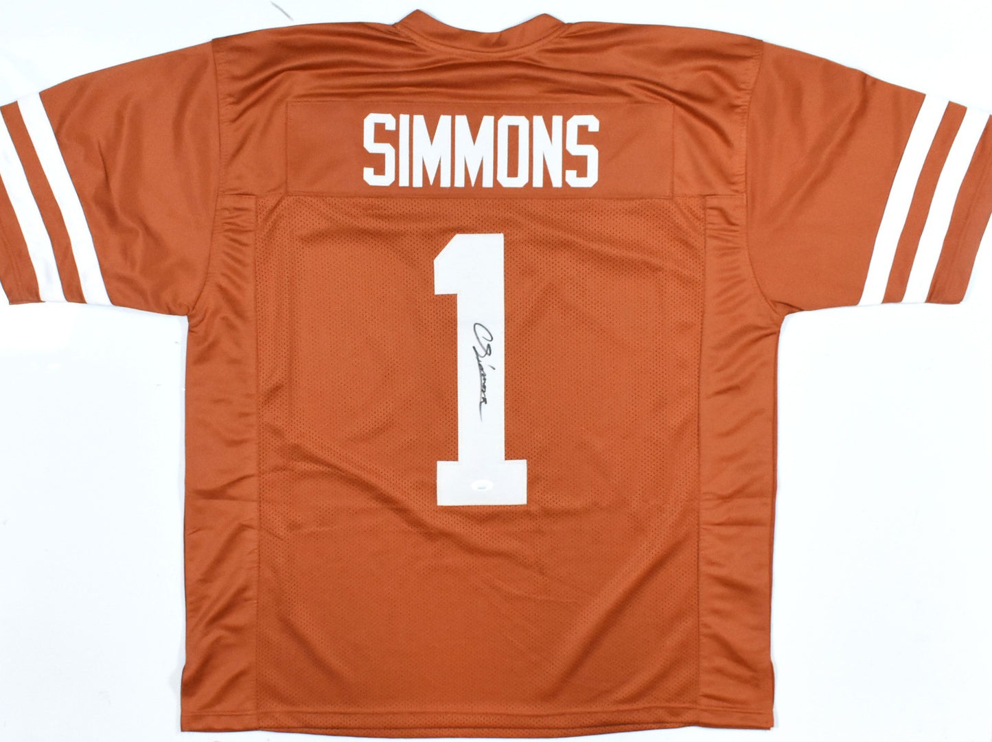 Colin Simmons Signed Texas Longhorns Orange Jersey