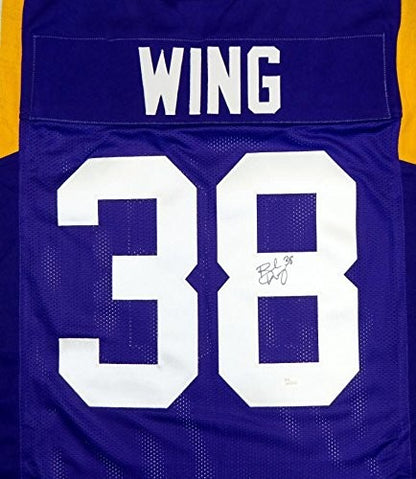 Brad Wing Autographed Purple Custom Jersey