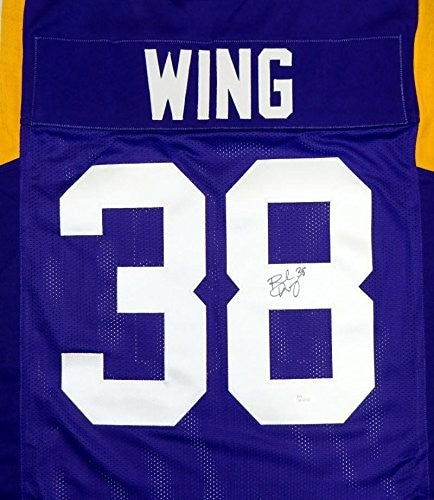 Brad Wing Autographed Purple Custom Jersey