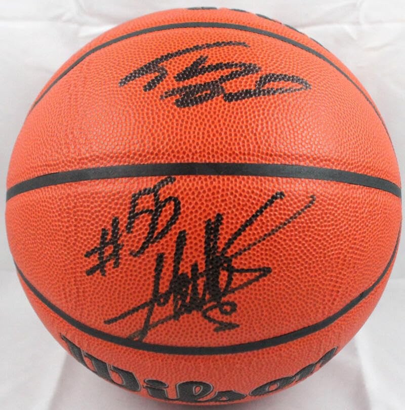 Dikembe Mutombo & Shaquille O'Neal Signed Wilson NBA Basketball