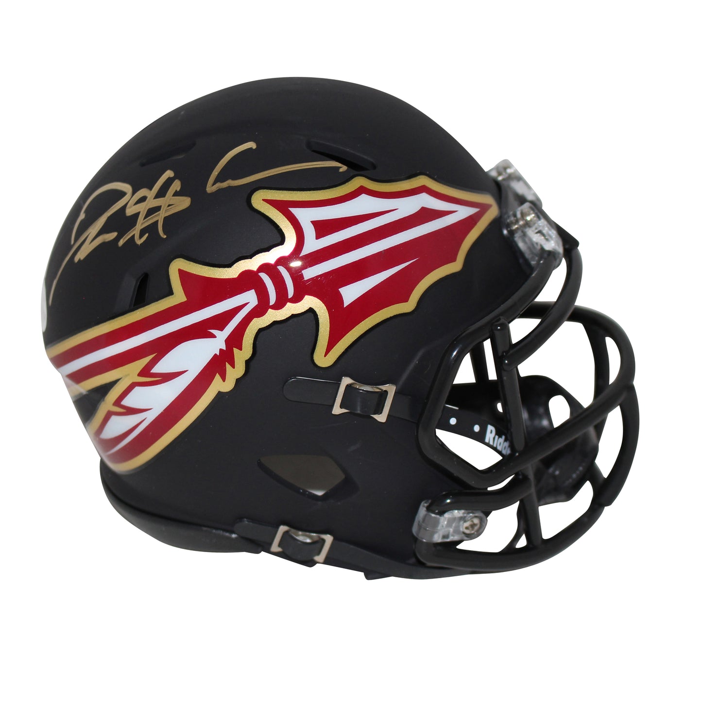 Deion Sanders Florida State Seminoles Signed AMP Speed Mini Helmet BAS