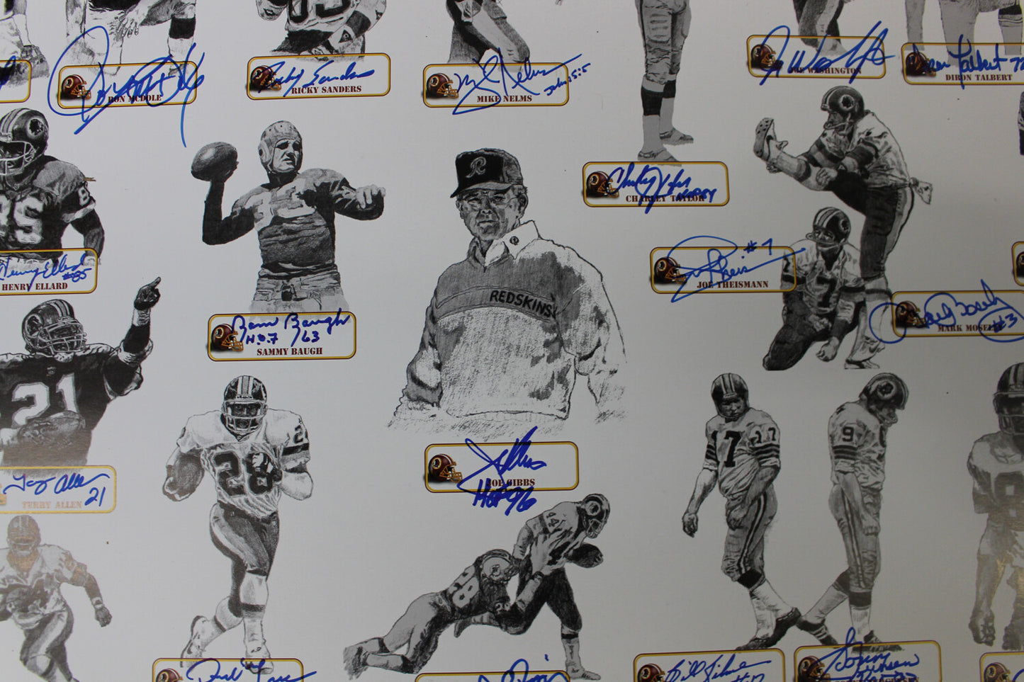 Washington Redskins All-Time Greats Autographed 40x26 Poster (42 Sigs)