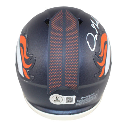 Dre Greenlaw Autographed Denver Broncos Speed Mini Helmet