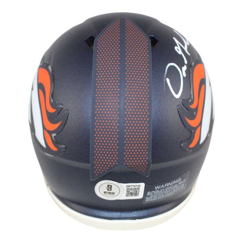 Dre Greenlaw Autographed Denver Broncos Speed Mini Helmet