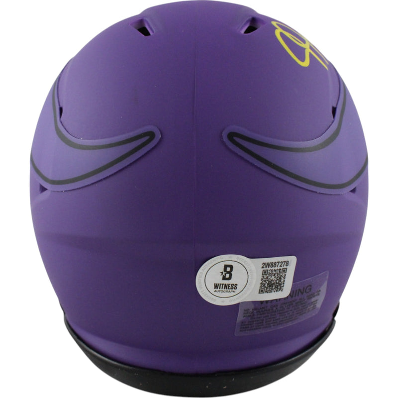 Justin Jefferson Minnesota Vikings Autographed Rave Mini Helmet