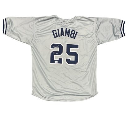 Jason Giambi Signed New York Yankees Custom Jersey (Beckett COA)