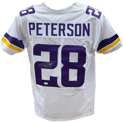 Adrian Peterson Autographed Minnesota Vikings Pro Style White Jersey