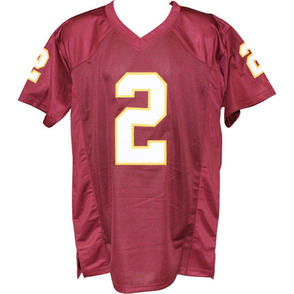 Deion Sanders Autographed Red College Style Custom Jersey (Beckett BAS)