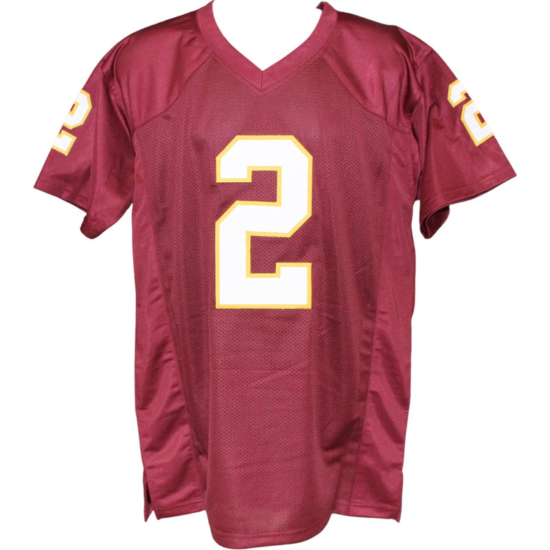 Deion Sanders Autographed Red College Style Custom Jersey (Beckett BAS)