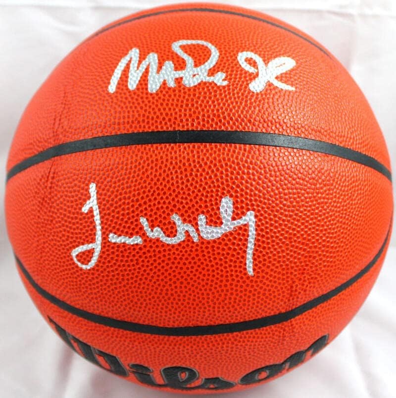 Magic Johnson & James Worthy Signed Official NBA Wilson Basketball