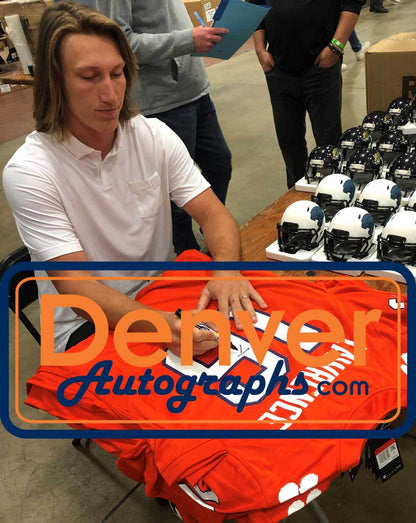 Trevor Lawrence Autographed Clemson Tigers Orange Nike Jersey