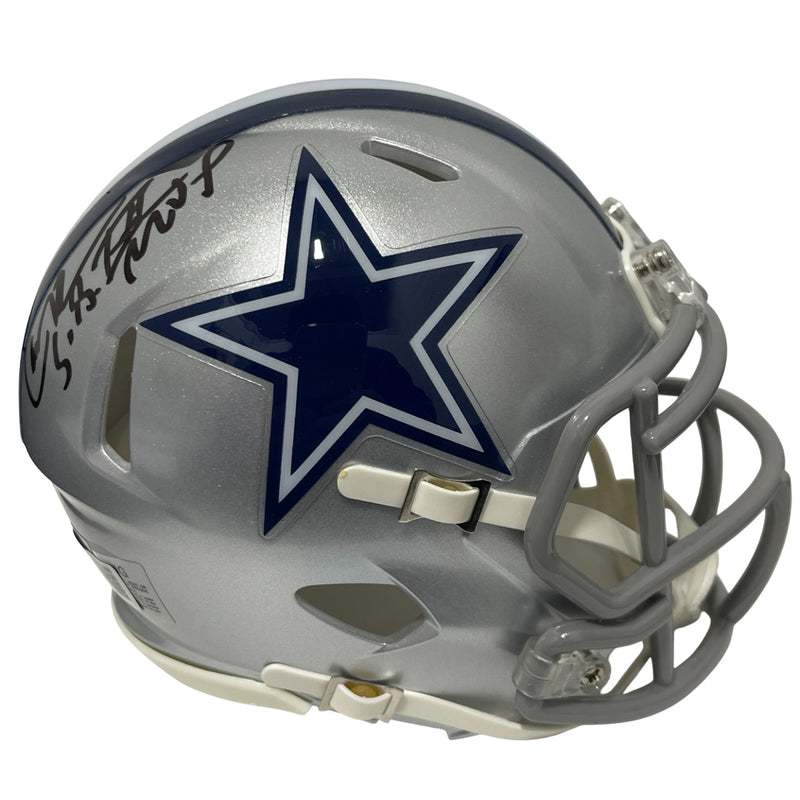 Larry Brown Dallas Cowboys Signed Speed Mini Helmet (SB XXX MVP)