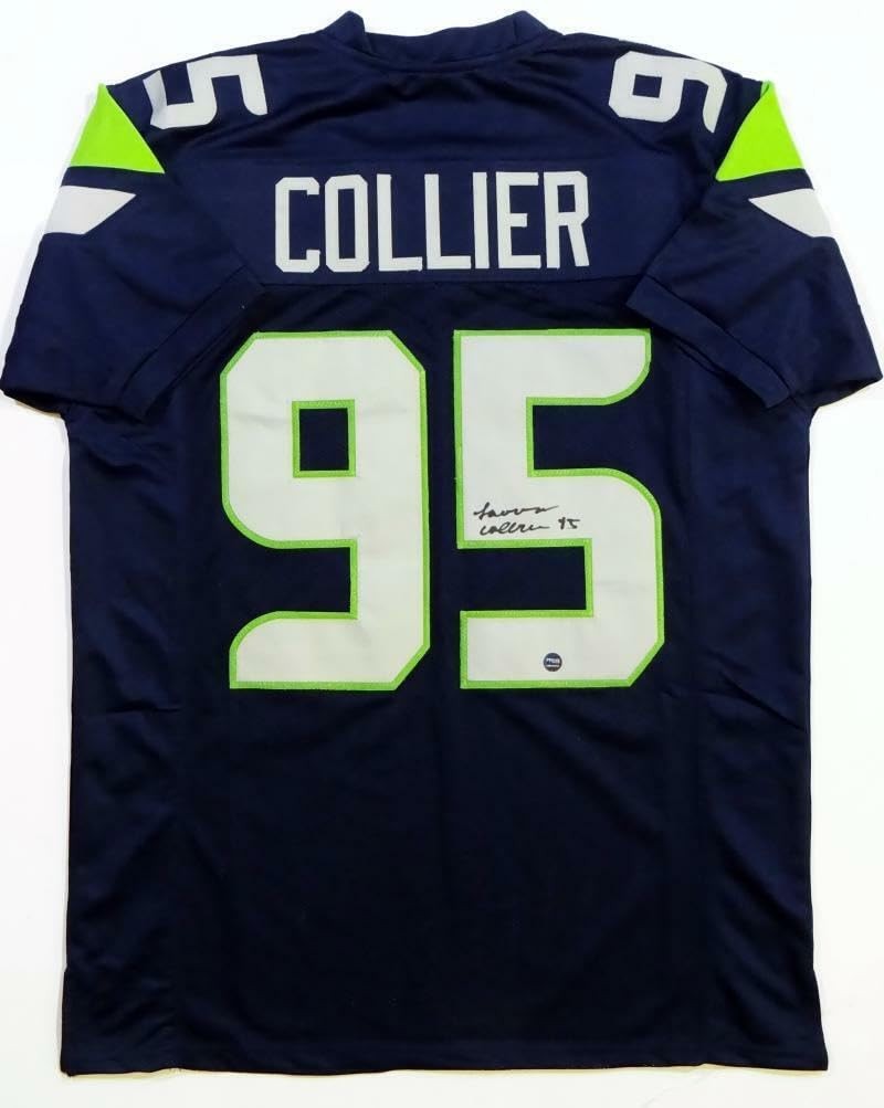 LJ Collier Autographed Blue Custom Jersey