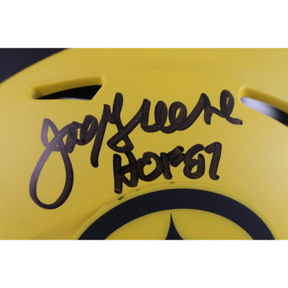 Joe Greene Signed Pittsburgh Steelers Rave Mini Helmet (HOF Inscription)