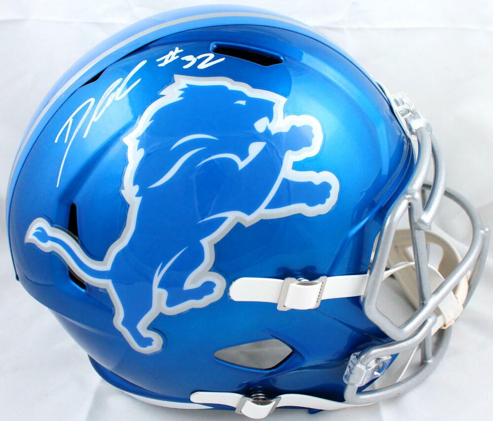 D'Andre Swift Signed Detroit Lions Full Size Flash Speed Helmet