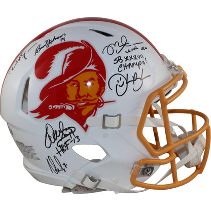 Derrick Brooks & Multi-Signed Buccaneers Authentic Throwback Full Size Helmet