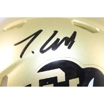 Travis Hunter Autographed Colorado Buffaloes Mini Helmet