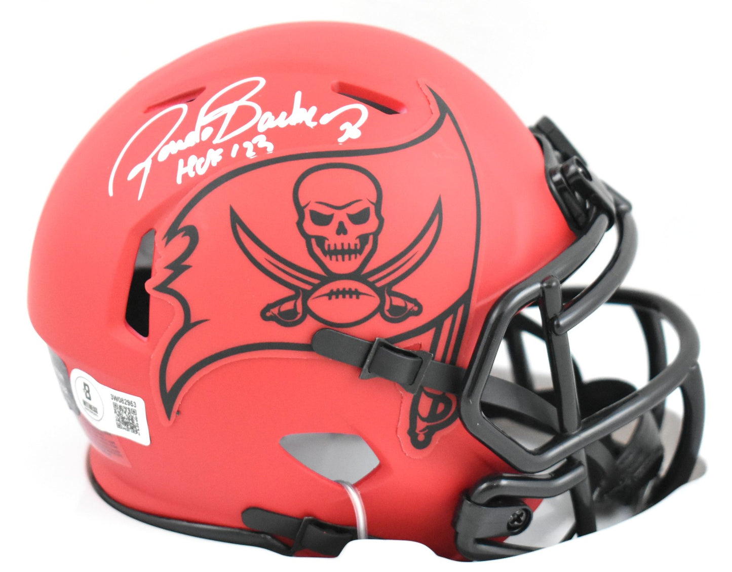 Ronde Barber Signed Tampa Bay Buccaneers Rave Speed Mini Helmet