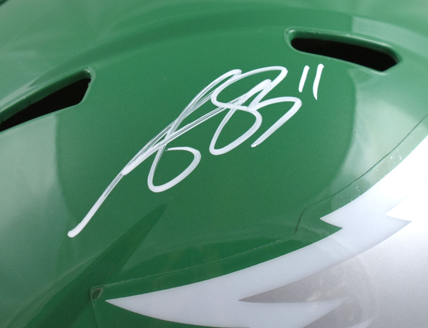 A.J. Brown Signed Philadelphia Eagles 2023 Alternate Full Size Speed Helmet