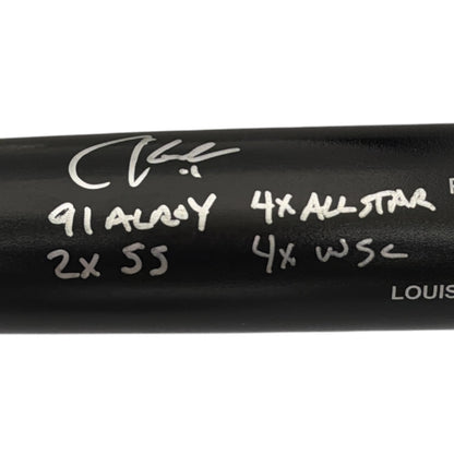 Chuck Knoblauch Signed Louisville Slugger Bat - 4 Inscriptions