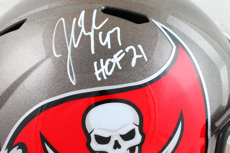 John Lynch Signed Tampa Bay Buccaneers White Full Size Speed Helmet HOF