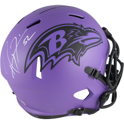 Ray Lewis Autographed Baltimore Ravens Full Size Rave Replica Helmet
