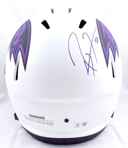 Ray Lewis Signed Baltimore Ravens Full Size Lunar Speed Helmet