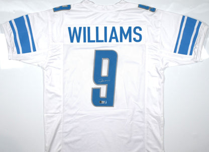 Jameson Williams Autographed White Custom Jersey