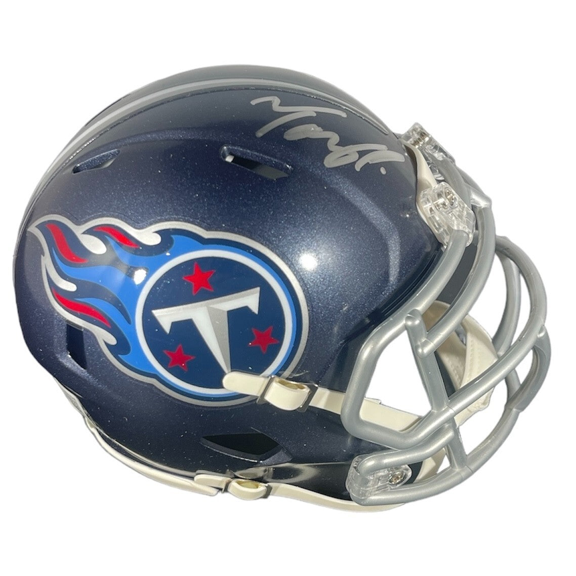 Tony Pollard Signed Tennessee Titans Speed Mini Helmet Beckett COA