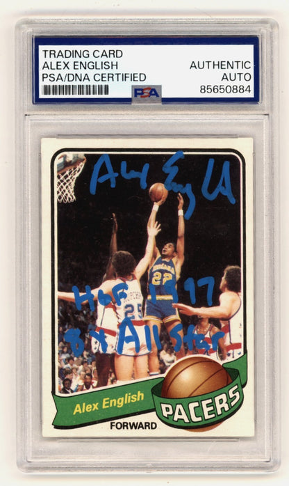Alex English Signed 1979-80 Topps #31 Rookie Card - PSA Authentic