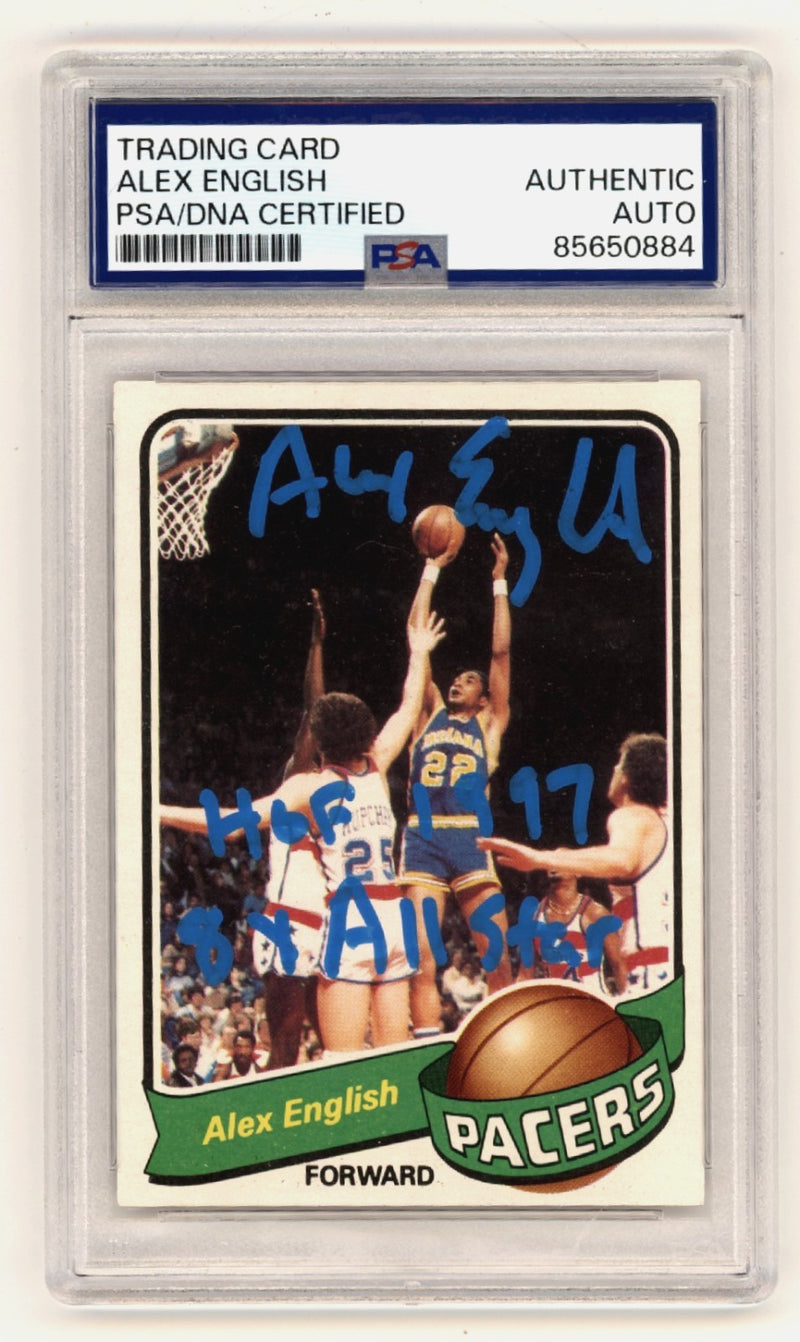 Alex English Signed 1979-80 Topps #31 Rookie Card - PSA Authentic