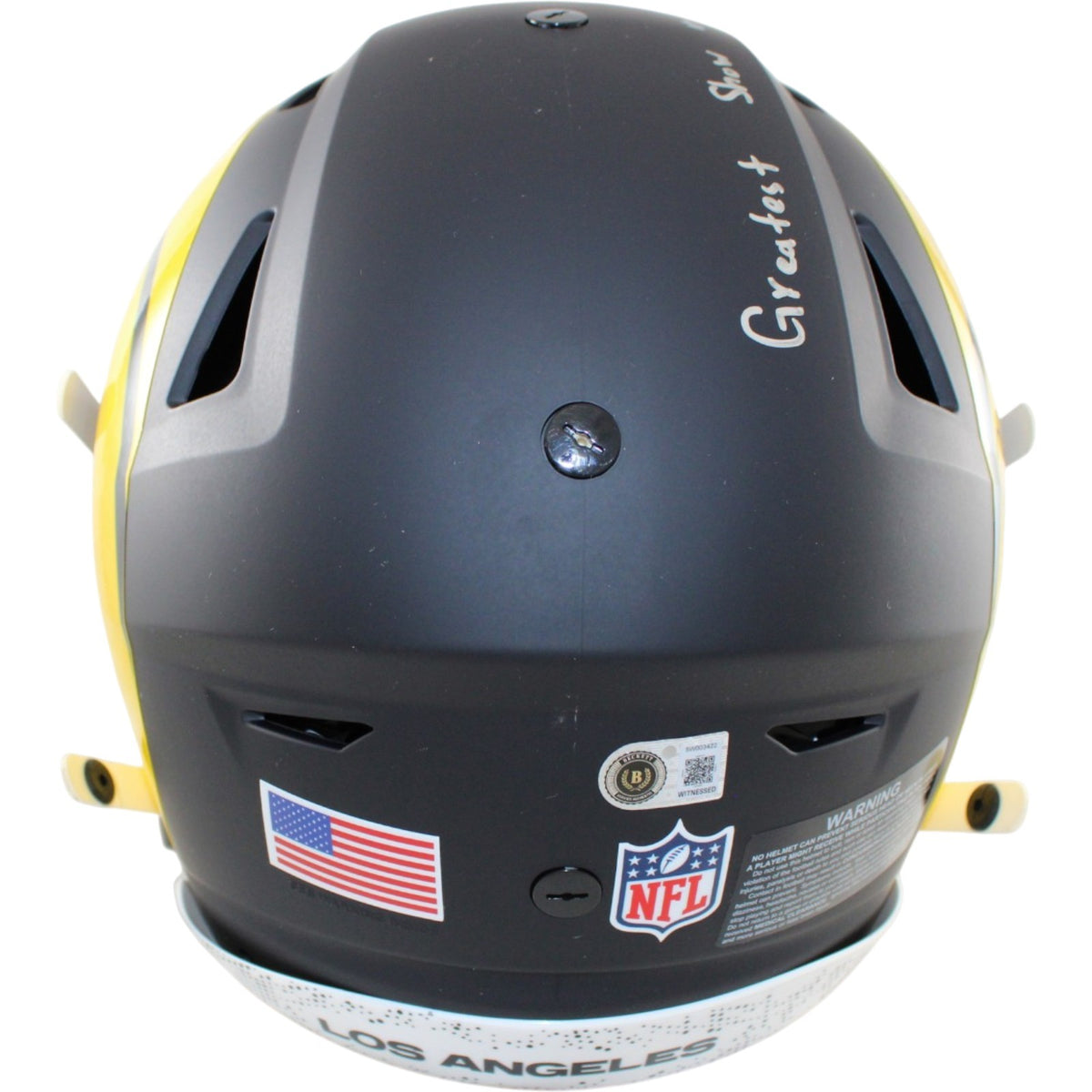 Kurt Warner, Torry Holt, Marshall Faulk & Isaac Bruce Signed Rams Helmet