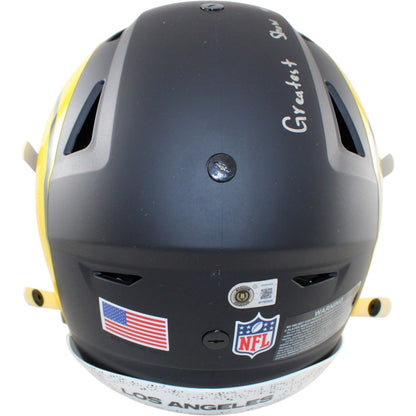 Kurt Warner, Torry Holt, Marshall Faulk & Isaac Bruce Signed Rams Helmet