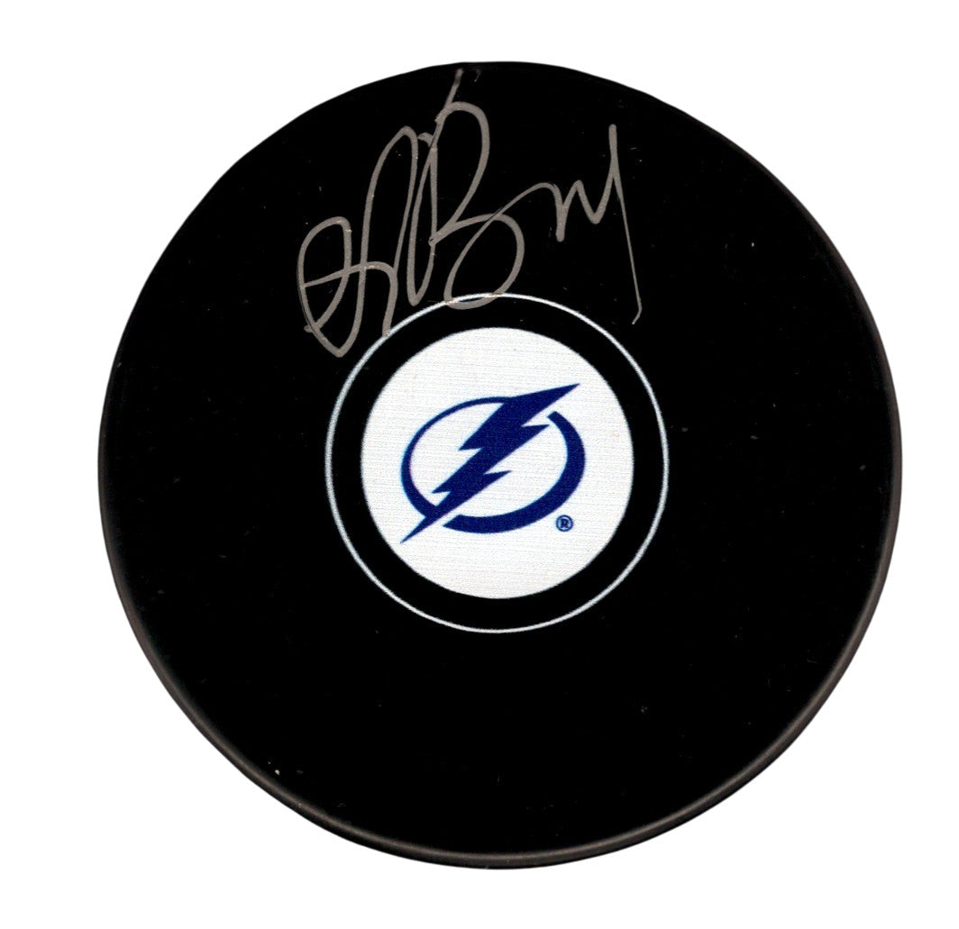 Andrei Vasilevskiy Signed Tampa Bay Lightning Logo Hockey Puck (JSA)
