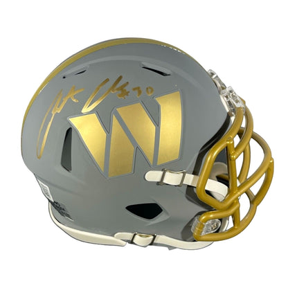 Austin Ekeler Signed Washington Commanders Slate Mini Helmet Beckett Witness
