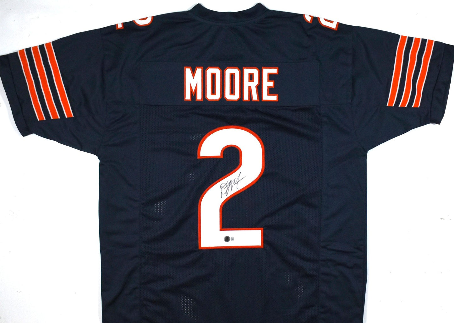 D.J. Moore Autographed Blue Custom Football Jersey