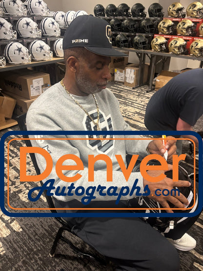 Deion Sanders Atlanta Falcons Autographed Full Size Replica Throwback Helmet