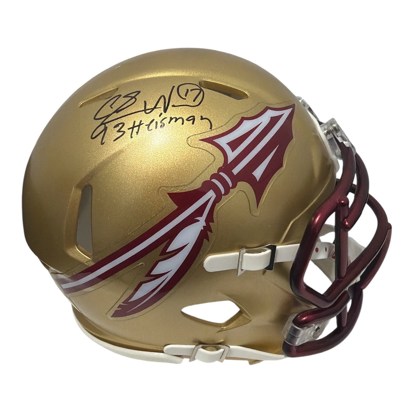 Charlie Ward Signed Florida State Seminoles Gold Mini Helmet '93 Heisman