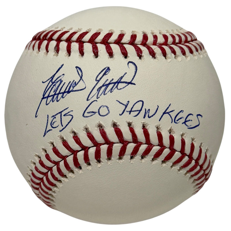 Domingo German Signed ROMLB Baseball "Lets Go Yankees" (JSA)