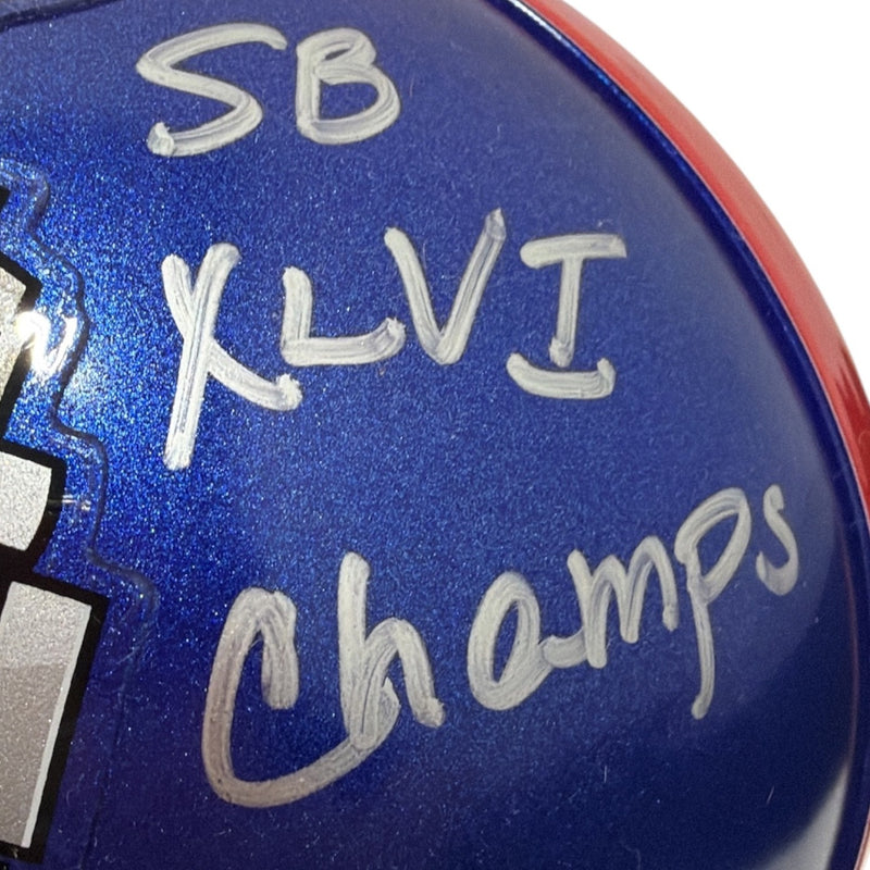 Victor Cruz Signed New York Giants Super Bowl XLVI Logo Mini Helmet