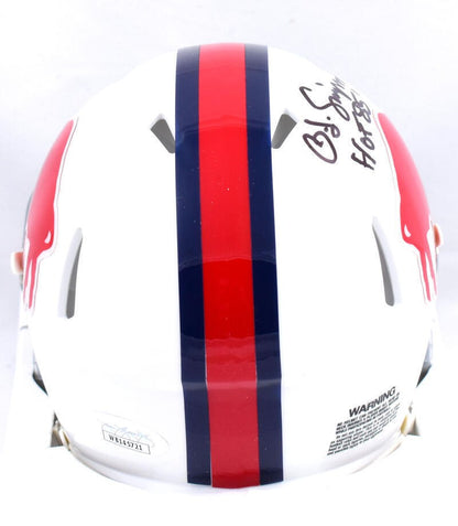 O.J. Simpson Signed Buffalo Bills Throwback Speed Mini Helmet (HOF Inscription)