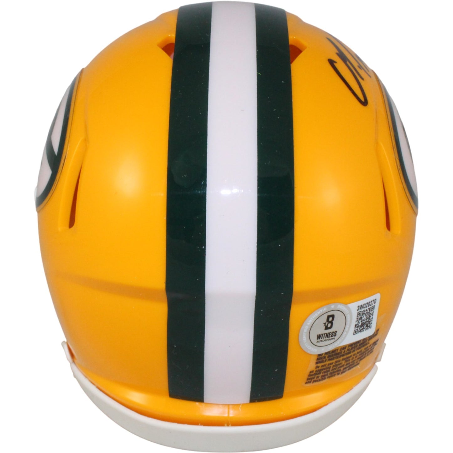 Matthew Golden Green Bay Packers Autographed Mini Helmet Beckett COA